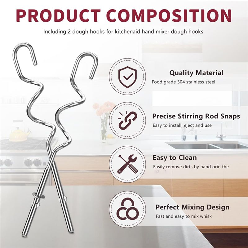 A23E-Dough Hook For Hand Mixer - Kitchenaid Mixer Hand Mixer recension och pris