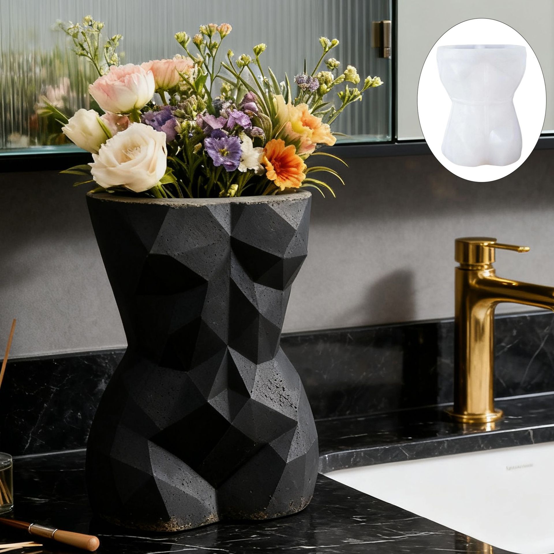 3D Geometric Female Body Flowe - Potsticker Mold recension och pris