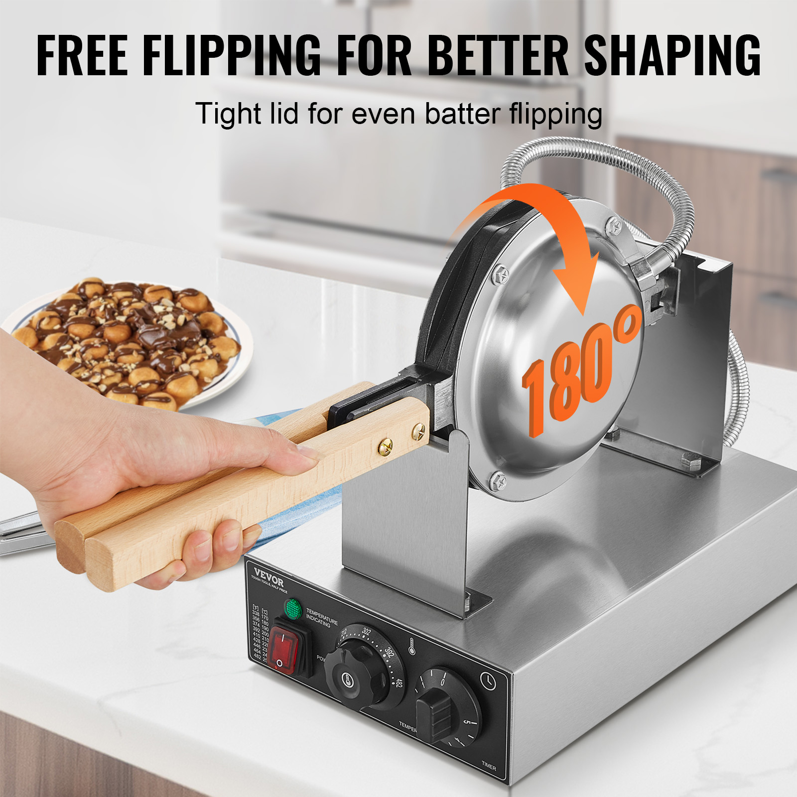 HomeWise Commercial Egg Bubble - Egg Waffle Pan recension och pris
