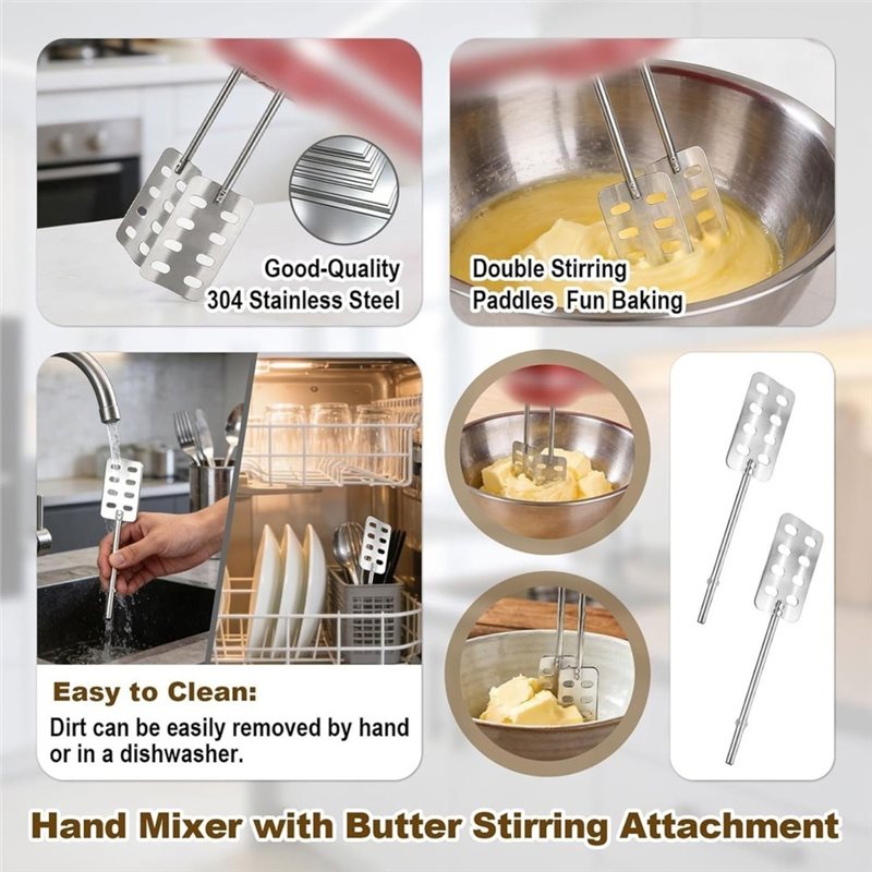 A83G-2Pcs Hand Mixer Butter Ch - Kitchenaid Mixer Hand Mixer recension och pris
