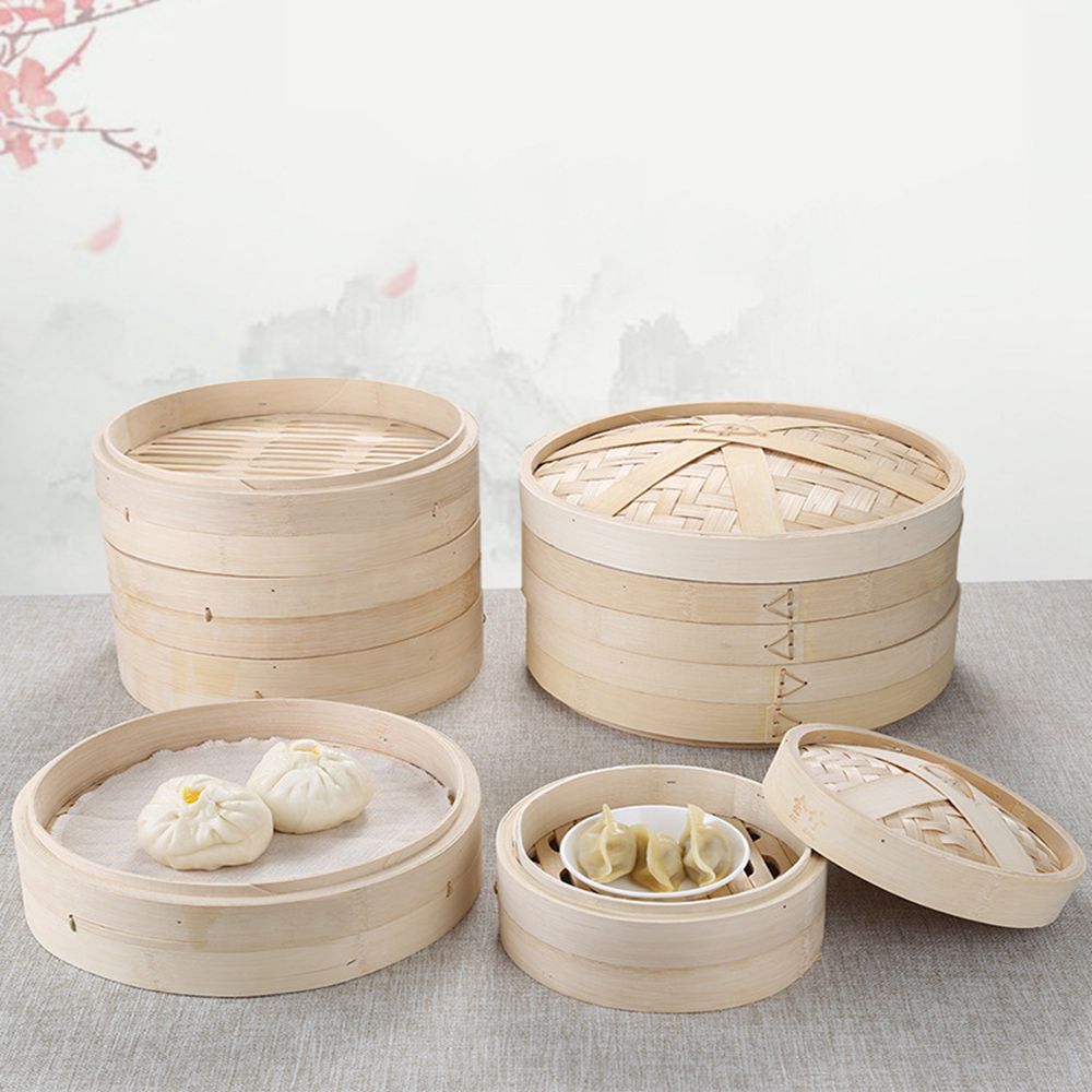 Handle Steam Basket Makes Tast - Bao Steamer Bamboo recension och pris