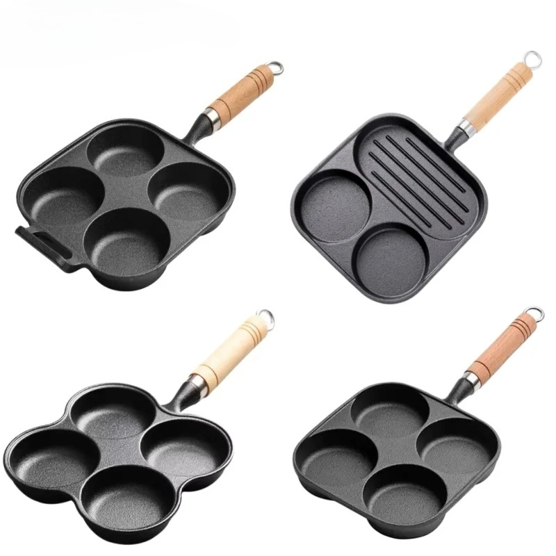 JUSTINLAU 2/4-Hole Cast Iron O - Egg Waffle Pan recension och pris