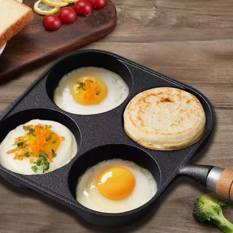 JUSTINLAU 2/4-Hole Cast Iron O - Egg Waffle Pan recension och pris